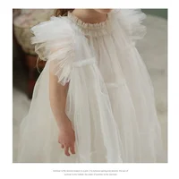 HoneyCherry Girls Handmade Splicing Fluffy Gauze Princess Dress Summer New Foreign Dresses Party Dress for Kids Girl 6