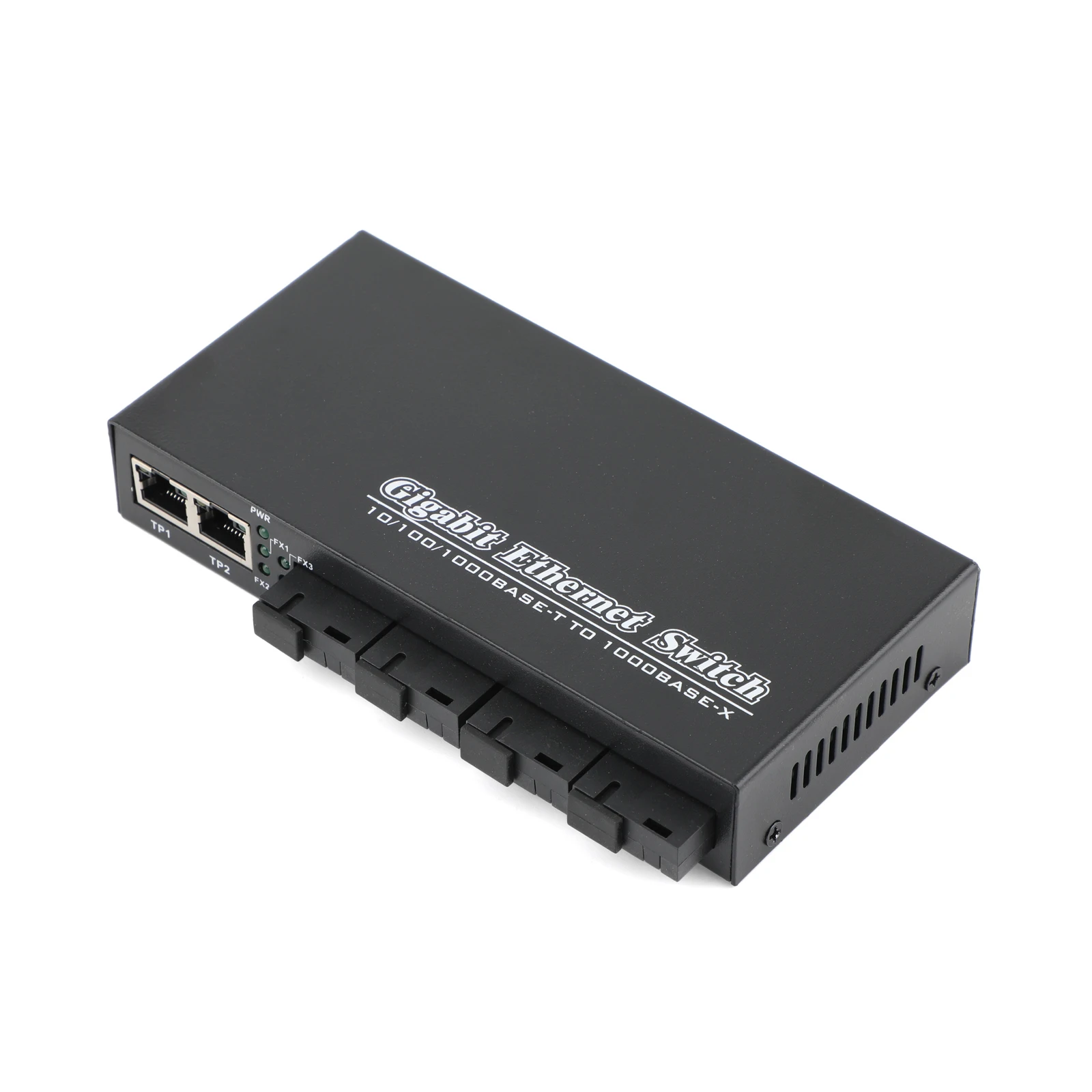 1Pcs 1000M Optic Media Converter 4 SC to 3 RJ45 Gigabit Fiber Optical Transceiver 2A+2B Ports 1310nm/1550nm 20KM Ethernet Switch
