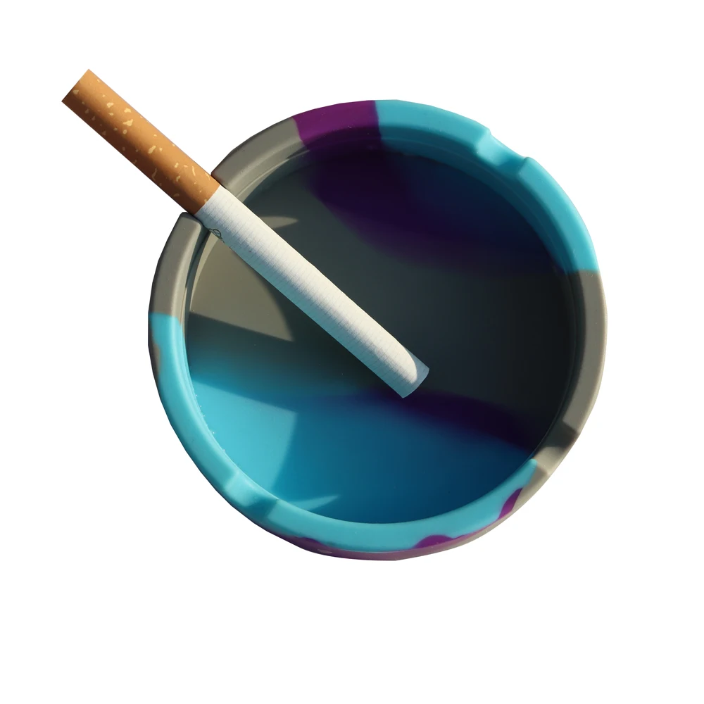 1pc Colorful Silicone Ashtray Tobacco Ashtray No Odor Man Gifts Home Room Living Room Office Decor