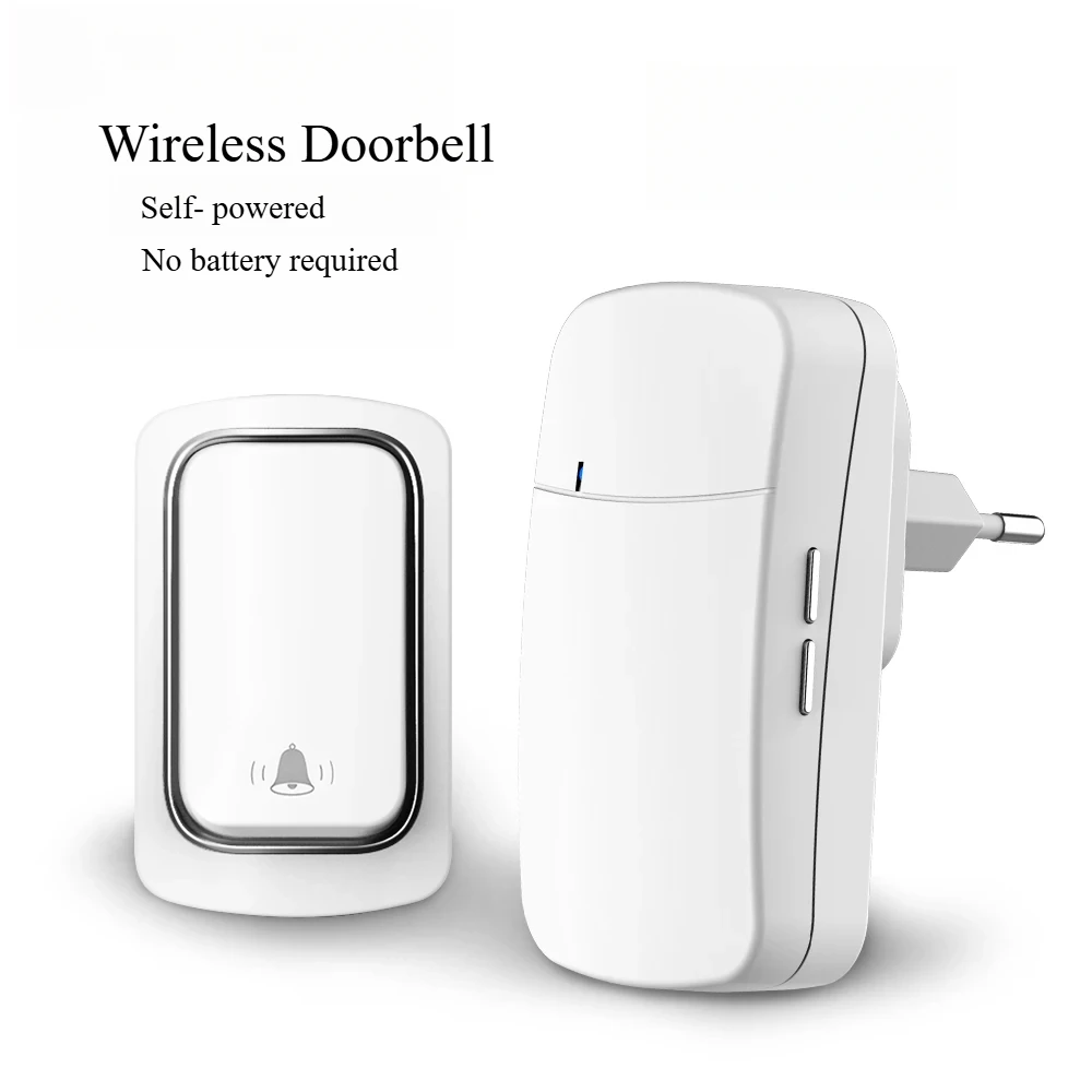 Wireless Doorbell กันน้ํา Self-Powered Door Bell ชุดบ้านกลางแจ้ง Kinetic Ring CHIME Doorbell ไม่ต้องใช้แบตเตอรี่ 1