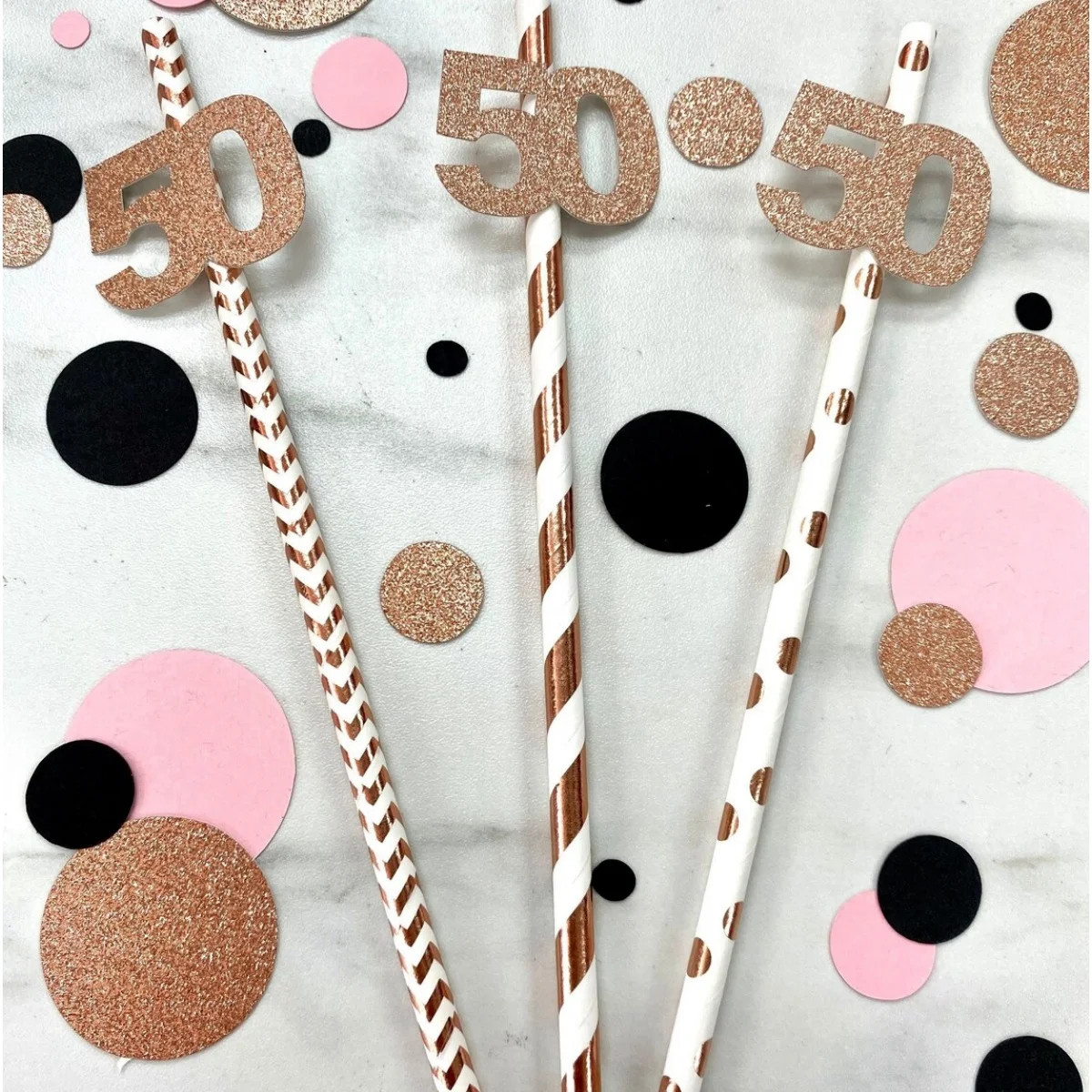 

12 шт., бумажные соломинки для дня рождения