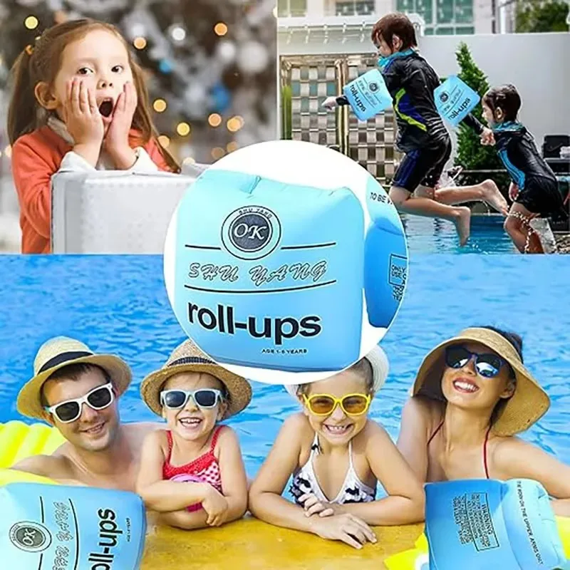 Swimming Arm Rings Portable Floating Circle Sleeves Arm Rings New Inflatable Swimming Arm Rings Pool Buoy Armbands For Swimming Pool Floaters