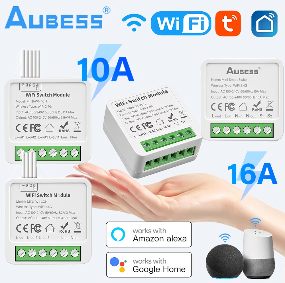 1/2/3/4 Gang Smart Switch Module Dual Way Control Tuya Wifi App Telecomando Vocale Funziona Con Alexa Google Home Scarn Alice