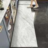 Kitchen Carpet Pvc Waterproof Leather Mat Home Decoration Marble Floor Mats Non-slip Oil-proof Long Rug Alfombras Cocina 주방바닥매트 1