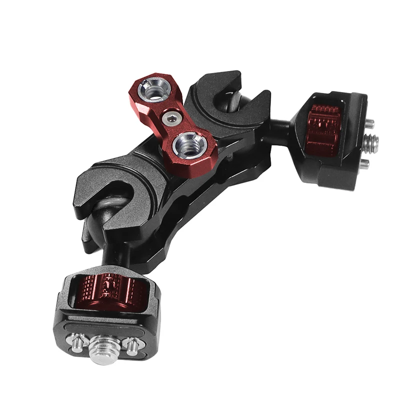 Magic Arm 360 Rotation Double Ball Head with Arri Pin 1/4 3/8 Screw Adapter for
