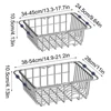 Household Stainless Steel Sink Drain Rack, Telescopic, Non-Slip, Dish Drying Rack, Kitchen, Bathroom, Countertop Organizer Rack 6