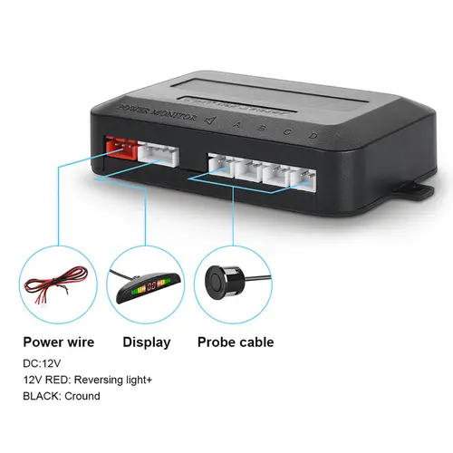 Car LED Parking Sensor Kit with 4 Radar Accurate Digital Display of Obstacle Distance Alarm Parktronic Kit Suitable For Most Car - Image 4