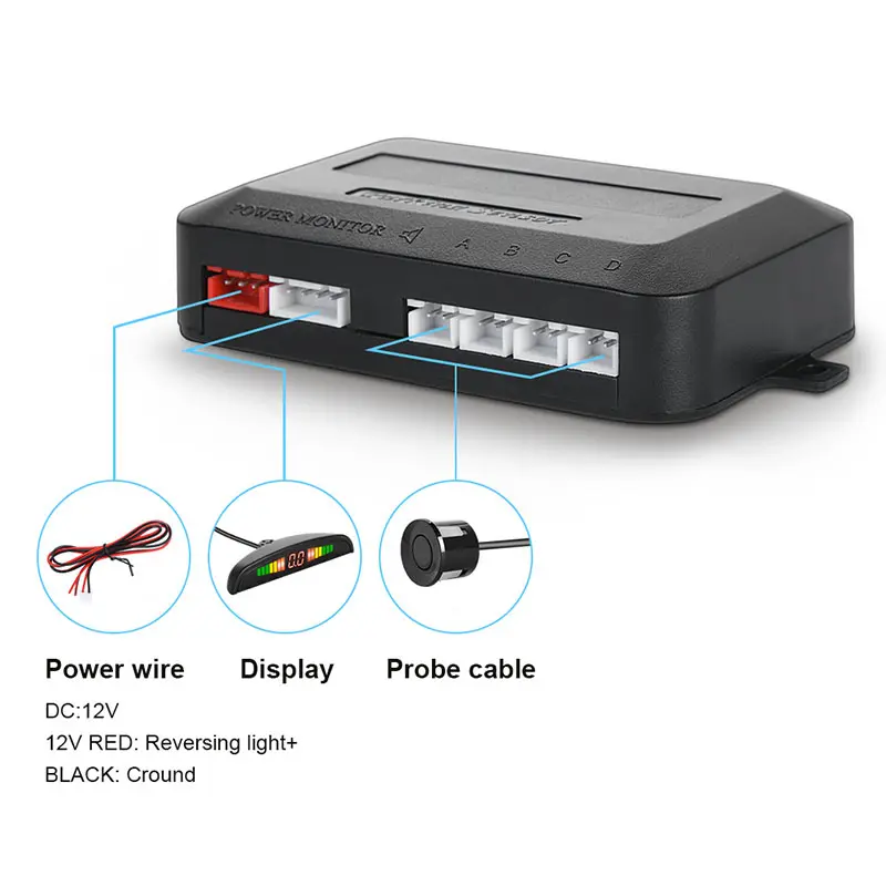 Car LED Parking Sensor Kit with 4 Radar Accurate Digital Display of Obstacle Distance Alarm Parktronic Kit Suitable For Most Car - Image 4