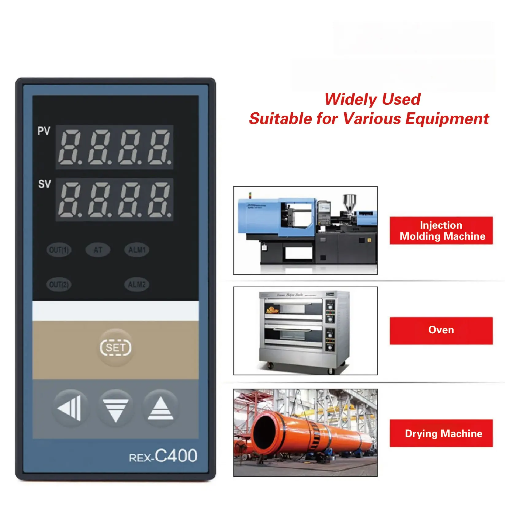REX-C400 PID Temperature Controller Digital Thermostat with SSR Relay Output and