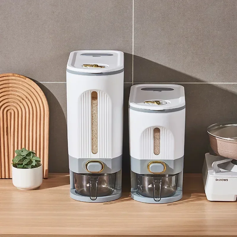 

Kitchen Grain Lid Large Moisture Proof Household Container Storage Rice With Capacity Cereal Box Dispenser Soybean Corn