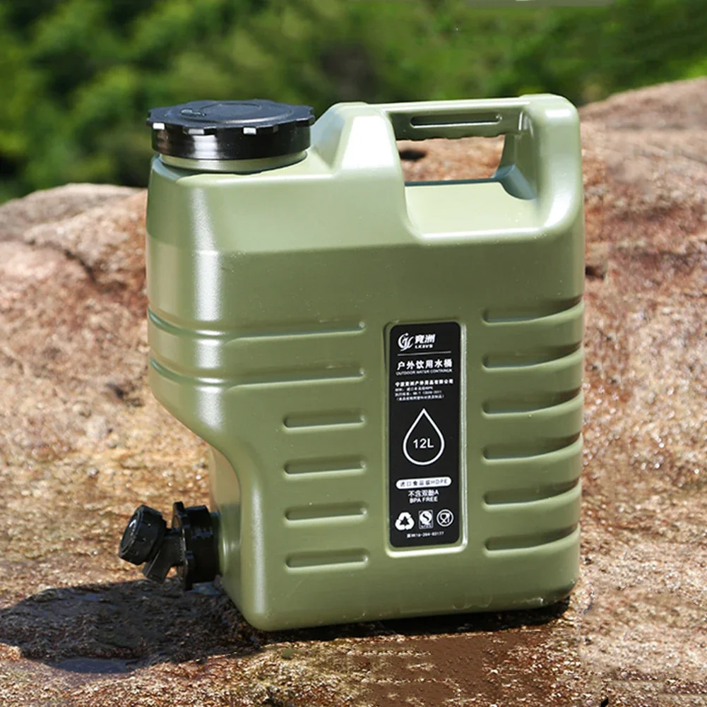 7-15L Camping Water Container Outdoor Water Bucket Large Capacity Portable Water Bag Detachable Faucet Picnic Drive Water Tank