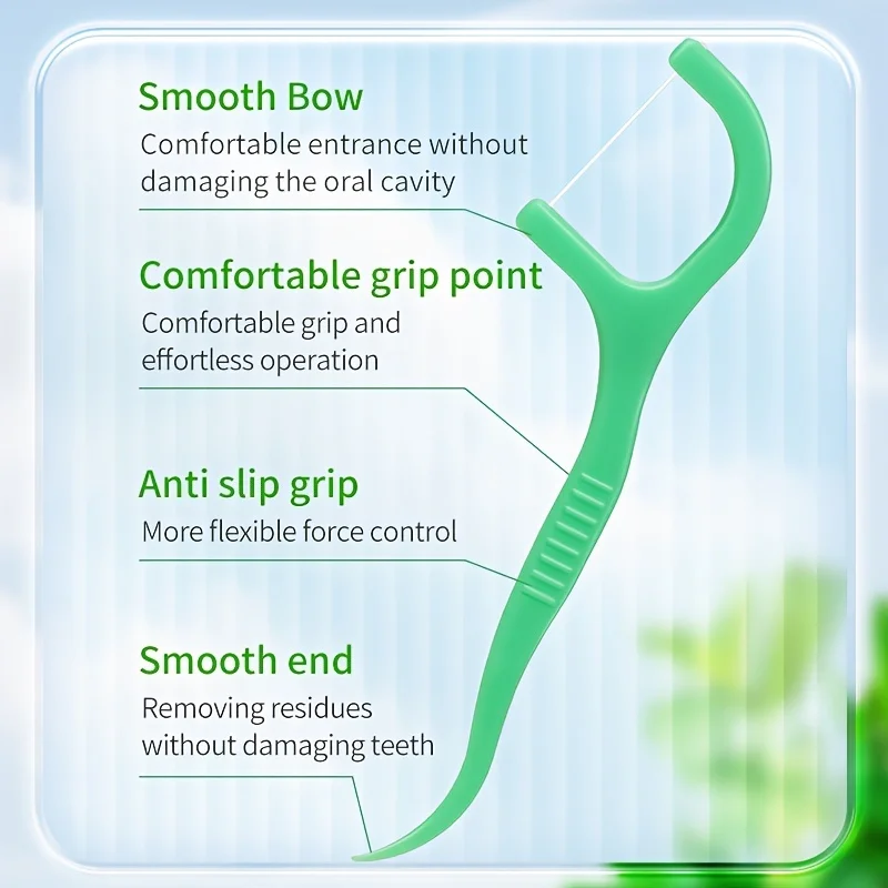 300PCS/150PCS/50PCS - Mint Floss Stick - interdental cleaning tool 6