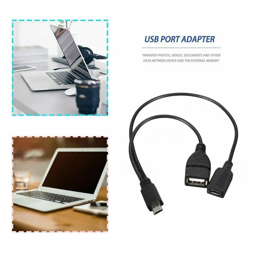 2 In 1 OTG Micro USB Host Splitter USB Adapter To Micro 5 Pin Male Female Cable for Fire Tv 3 Or 2nd Gen Fire Stick otg adapter