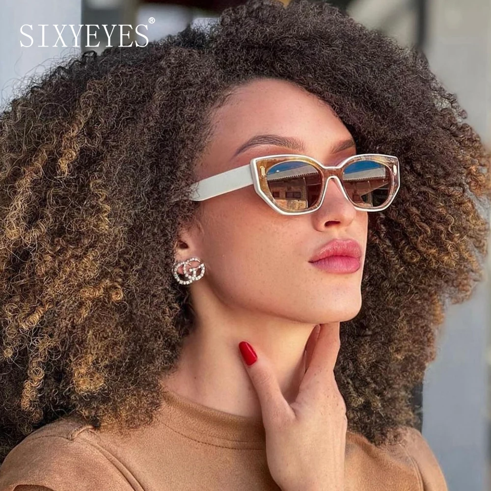 Gafas de sol populares con forma de ojo de gato para mujer, lentes de sol  cuadradas Vintage de tendencia, de diseñador de marca de lujo, 2024 -  AliExpress, image size:1000x1000