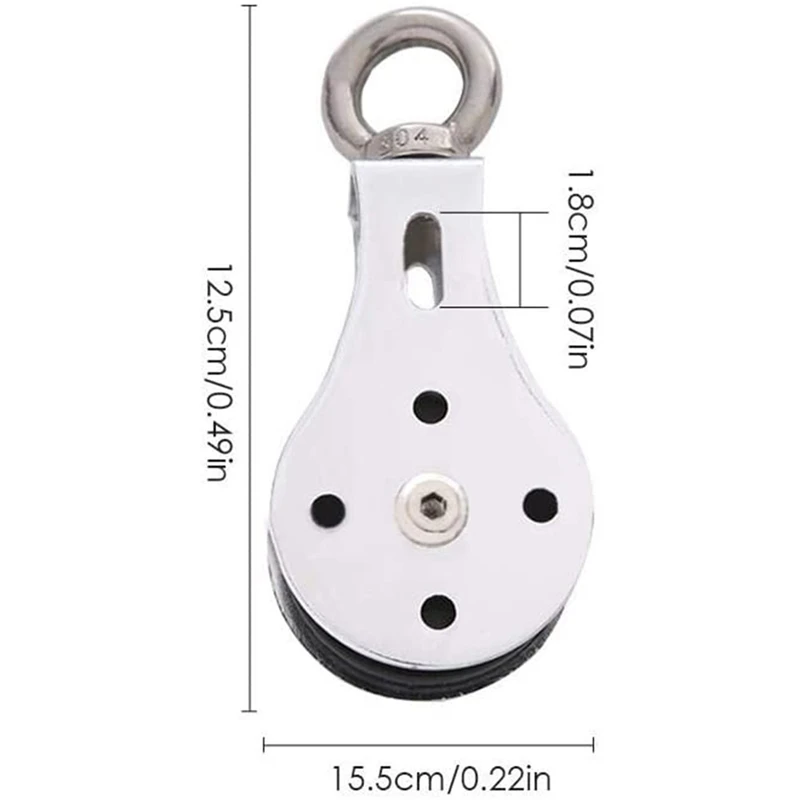 Fitness Pulley Cable 360 Degree Rotation Stainless Steel Attachment DIY Home Gym Pulley System