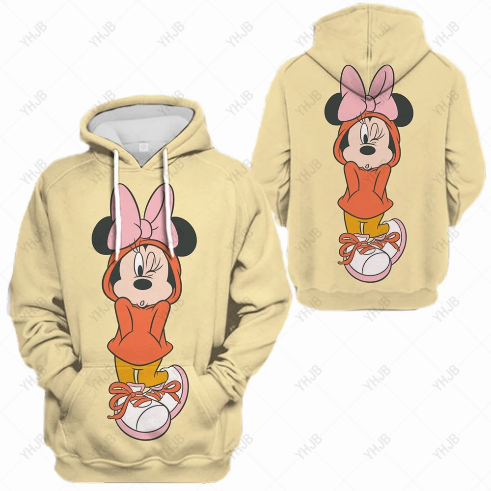 

Disney Minnie Mickey Mouse Print Hoodies New Spring Autumn Casual Hoodies Sweatshirts Top Harajuku Hoodies Sweatshirt Girl