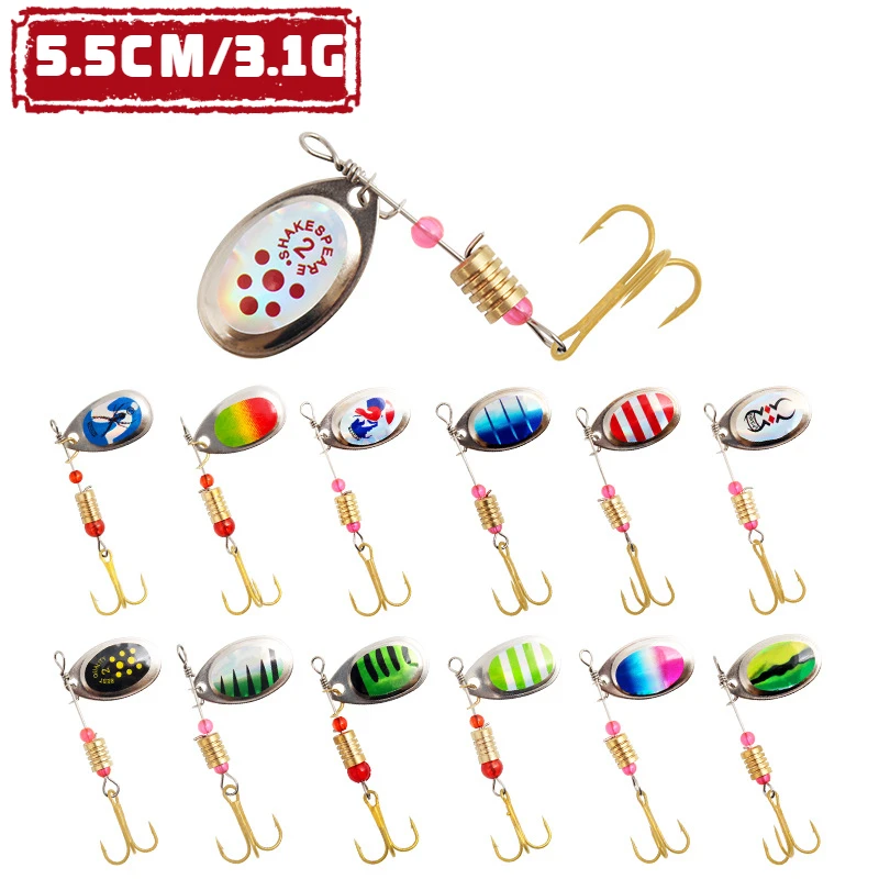 1pcs Spinner Blade Metal Lure 5.5cm/3.1g Spinning Spoon Fishing Lure