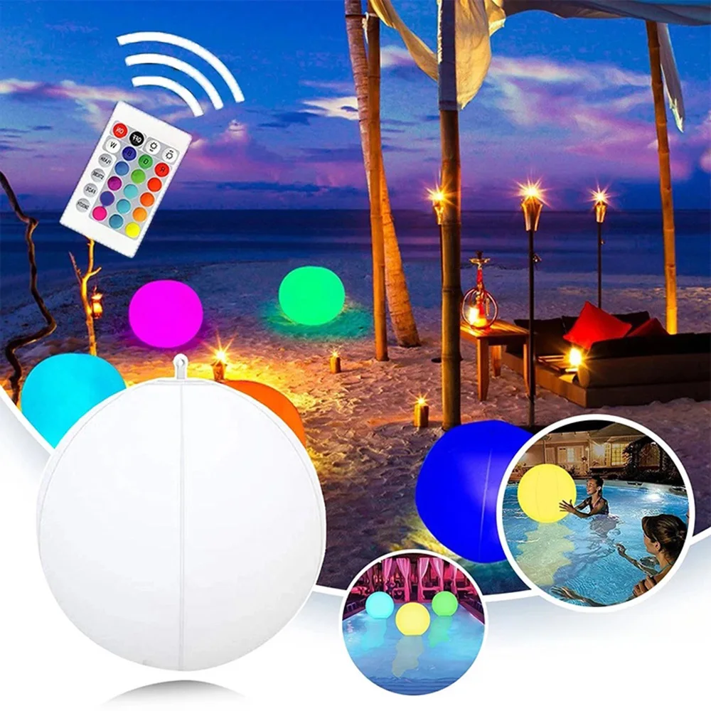 

40Cm Remote Floating Pool Lights LED Garden Ball Light Outdoor Colors Waterproof Lawn Lamp Pool Toy Swimming Wedding Party Decor