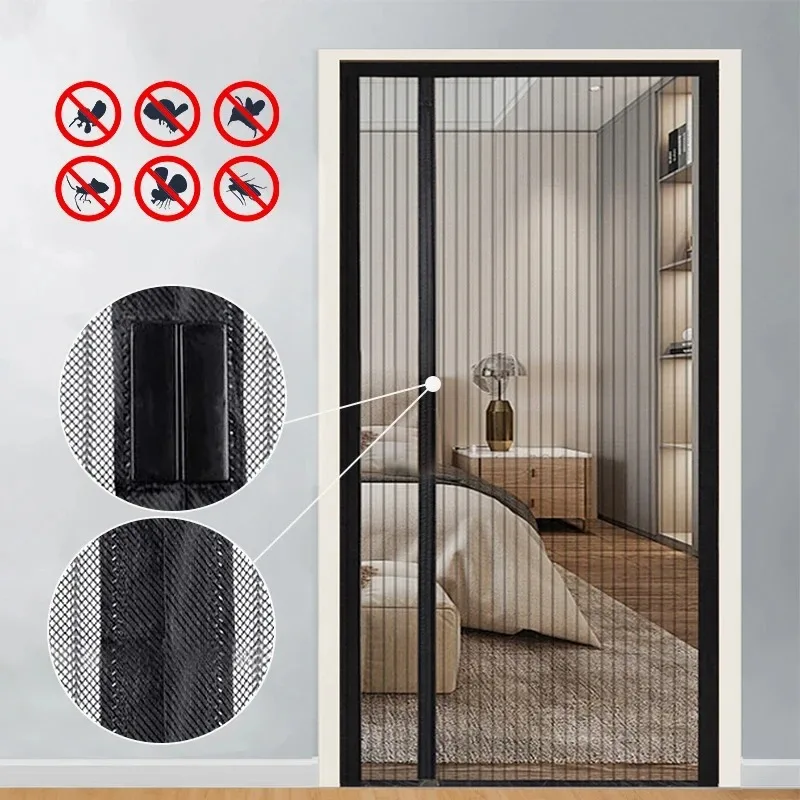 Mosquito Net Anti-Mosquito Summer Automatic Closing Magnetic Invisible Door Mesh Anti Bug Fly Partition Curtain Magic Mesh