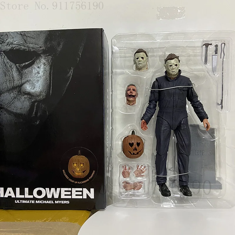 NECA Figure Pumpkin With Led Light Halloween Ultimate Michael