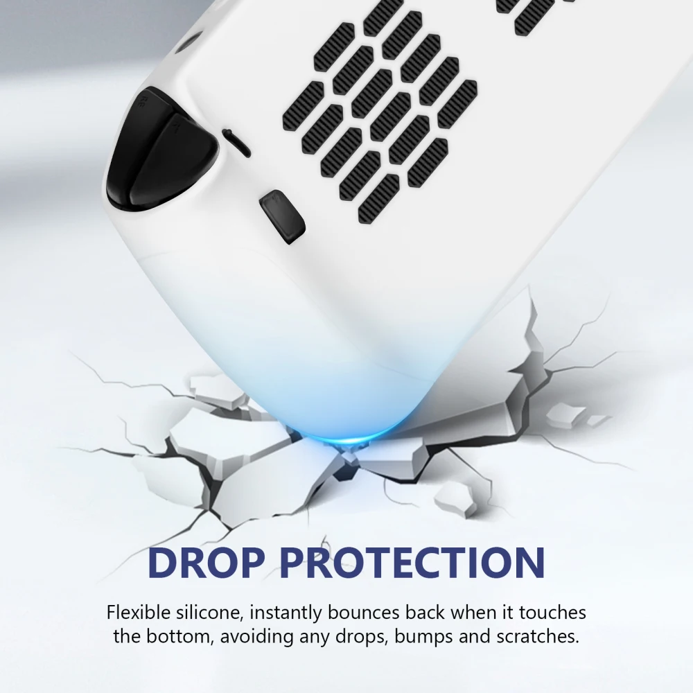Shockproof Silicone Protective Case for Gaming Console - Available in Black, White, and Pink