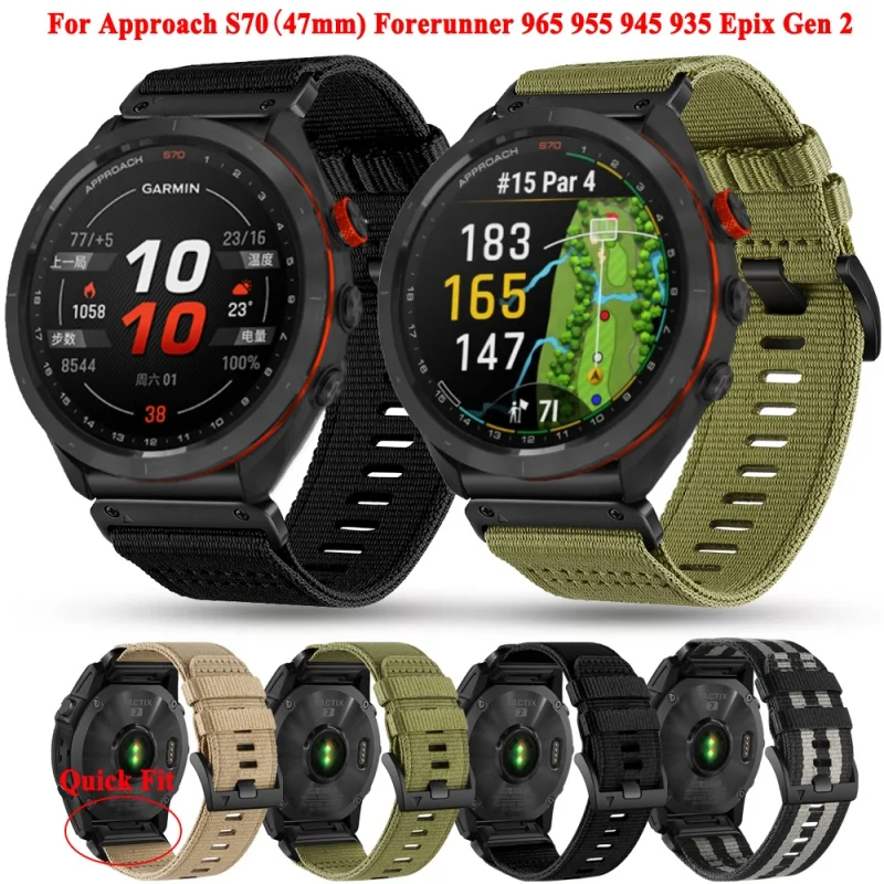 

Quickfit 22 26mm Silicone Strap For Garmin Approach S70 Instinct 2X Forerunner965 955 945 935 Epix Pro 2 47mm Wristband Bracelet