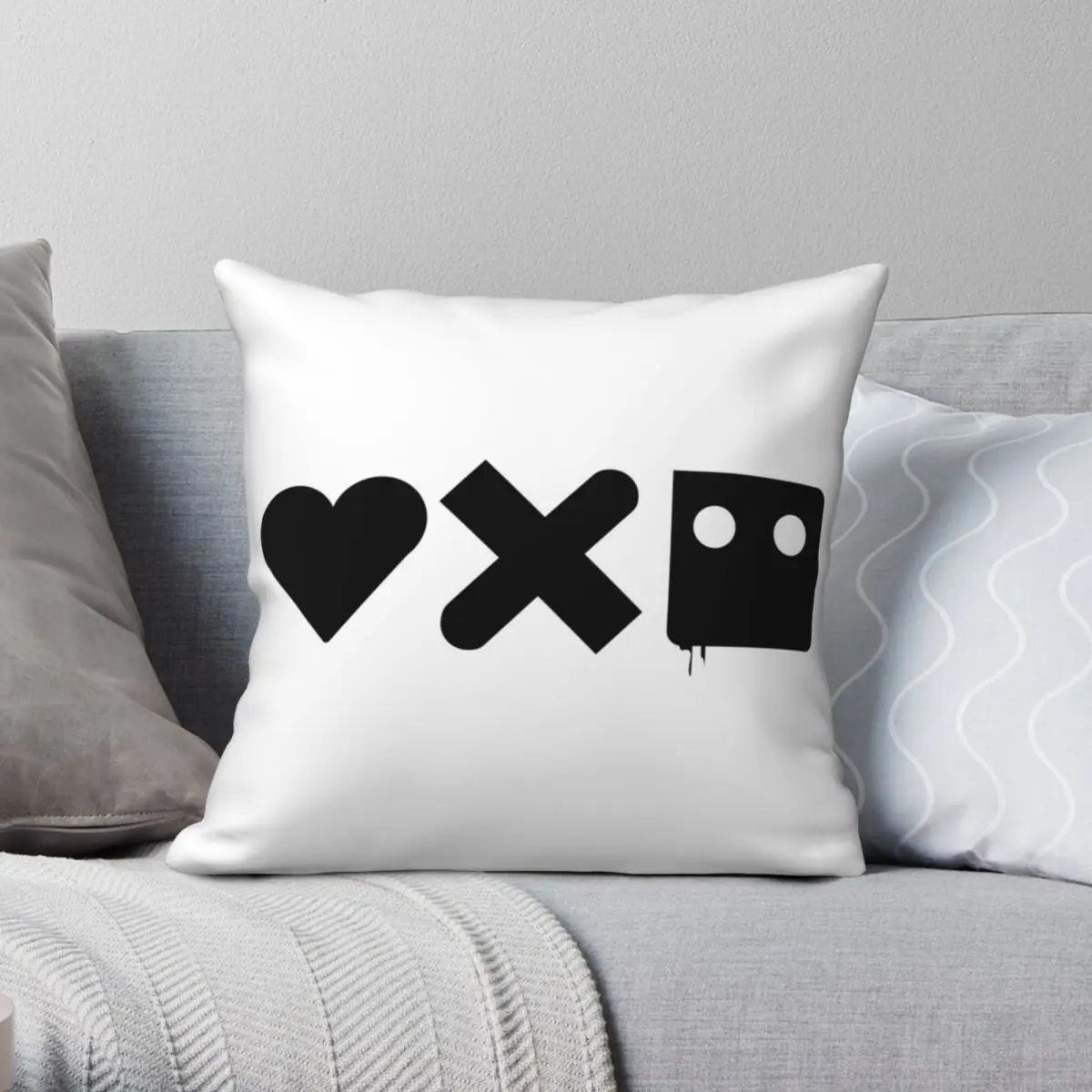 

Love Death And Robots Title Pillowcase Polyester Linen Velvet Pattern Zip Decor Home Cushion Cover Wholesale 45x45
