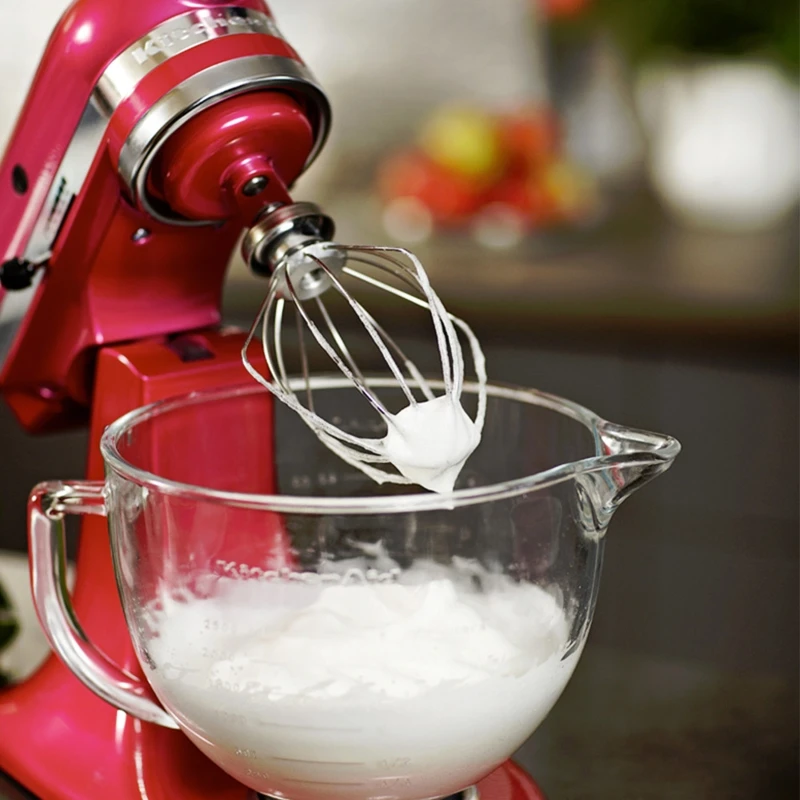 6-Wire Whip Stainless Steel Egg Cream Beater Cakes Mayonnaise Whisk for KitchenAid K45WW Mixer Upgrade Accessory