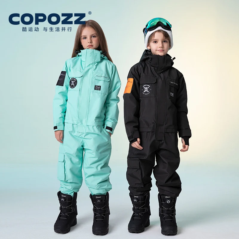 Kids Snow Suit Children Snowsuit Kids Ski Suits One Piece Jumpsuits Overalls Outdoor Sports Snowboarding Snow Suit For Boys And Girls