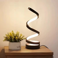 Modern Spiral Table LED Night Light Dimmable Desk Lamp Living Room Nightstand Lamp Bedside Table Study Office Bedroom Decoration 1