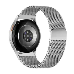 Premium Steel Mesh Milanese Magnetic Watch Strap, 18mm - 22mm for Huawei GT6 - 5 - 4 41mm (Silver)
