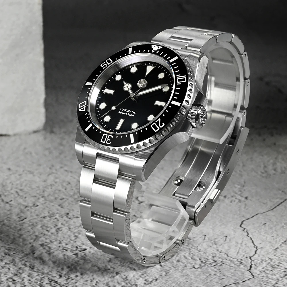 

San Martin Fashion Men Diving Watch NH35 Luxury Automatic Mechanical Business Wristwatch Sapphire BGW-9 30 Bar Waterproof Clock