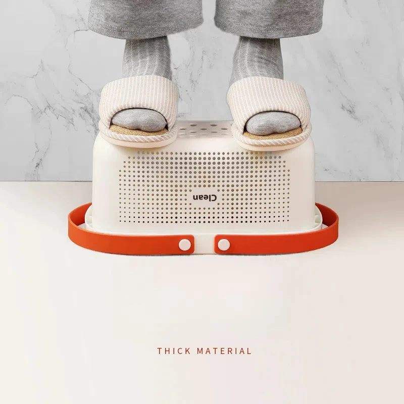 Handheld Shower Basket in the Bathroom Portable Storage Student Wash Bath Basket Hollow Dirty Clothes Basket Plastic Bath Basket