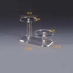 Transparent Acrylic Display Stand for Art, Jewelry, and Small Product Photography (E Display Stand)