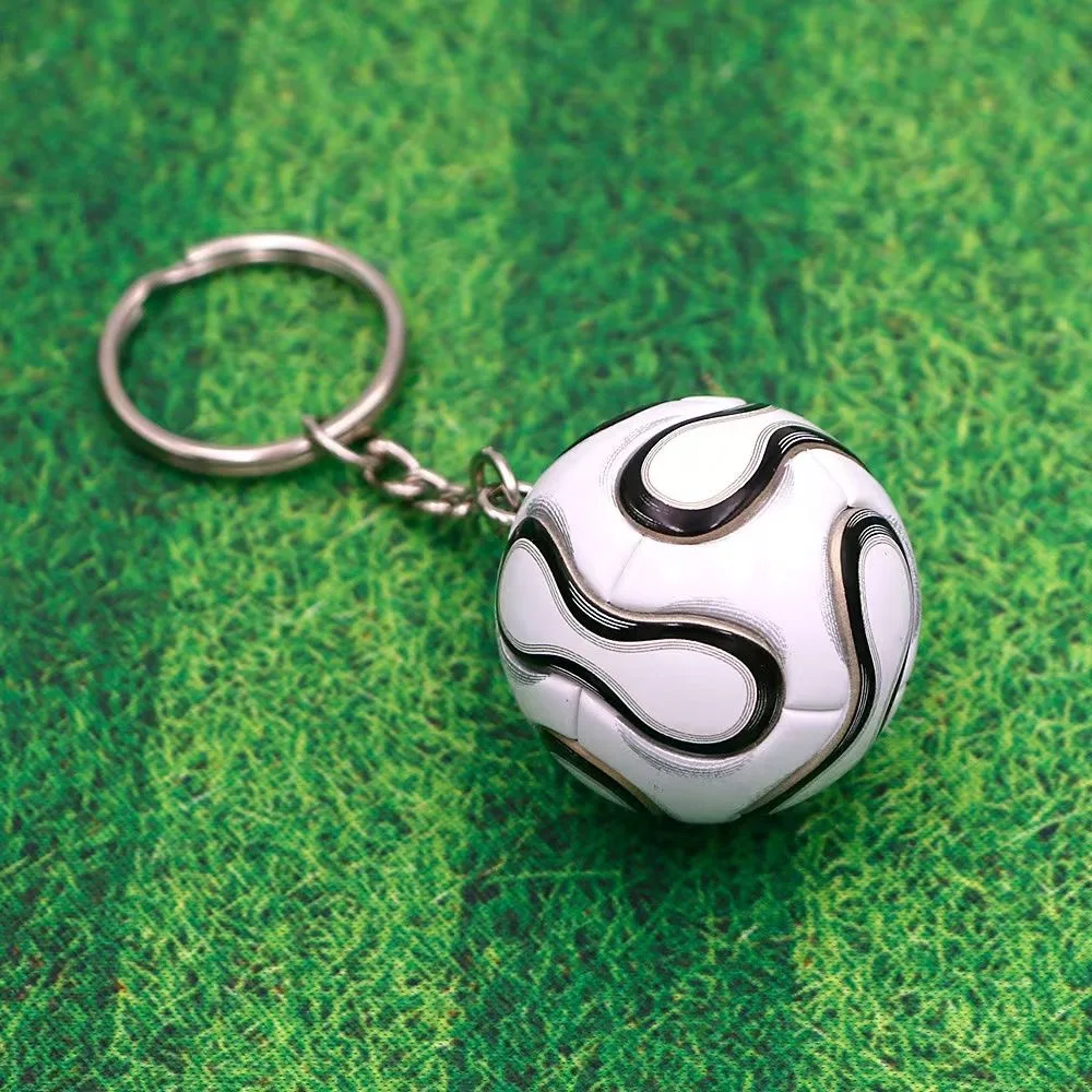 PU Leather 3D Football Souvenir Key Chain Men Women Soccer Fans Keychain Bag Pendant KeyRing Boyfriend Gift Accessories 2026 1PC