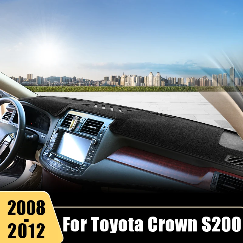 

Car Dashboard Avoid Light Cover For Toyota Crown S200 2008 2009 2010 2011 2012 Sun Shade Carpet Anti-UV Non-SliP Mat Accessories