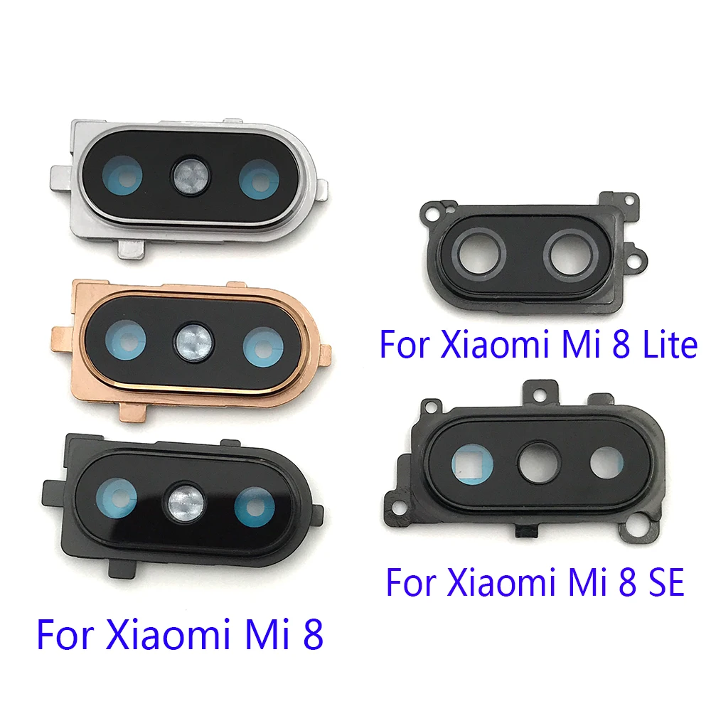 

15PCS Lots New For Xiaomi Mi8 Mi 8 Se Lite 8Se Housing Back Rear Camera Glass Lens With Cover Frame Holder Telephone Frame Smart
