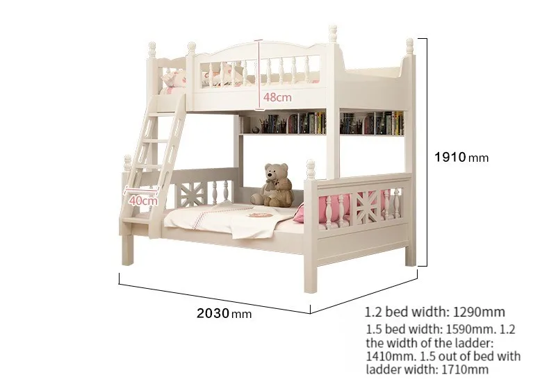 Lit Superposé Moderne et Créatif pour Fille et Enfant de 5 à 8 Ans,  Mobilier de Chambre à Coucher, Belle Décoration de Princesse Blanche -  AliExpress