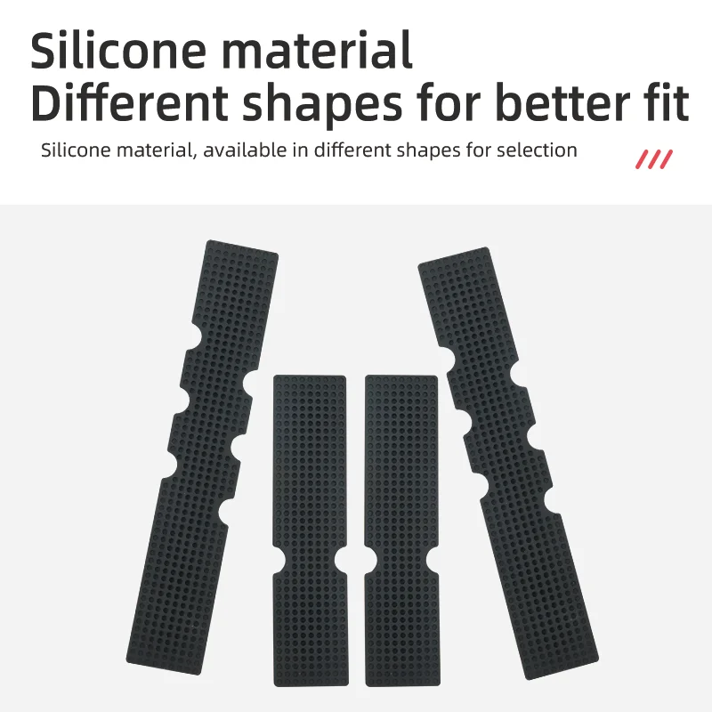 Wake Road Bike Handle Grip Pad Silicone Shock Absorber 4pcs Bicycle Wrap Strap Inner Pad Reusable Damping Grip Mat for Cycling