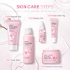 Sakura – Kit de soins du visage pour femmes, 5 pièces/boîte, blanchissant, hydratant, nettoyant, sérum, Toner, crème pour les yeux, japon