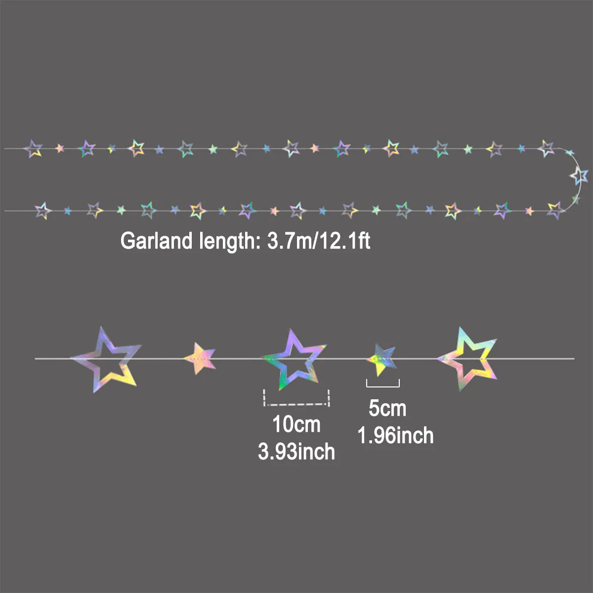 3.7M 12.1ft Paper Garland Room Hanging Decoration Birthday Party Decoration BannerAdult Graduation New Year Decor paper garland
