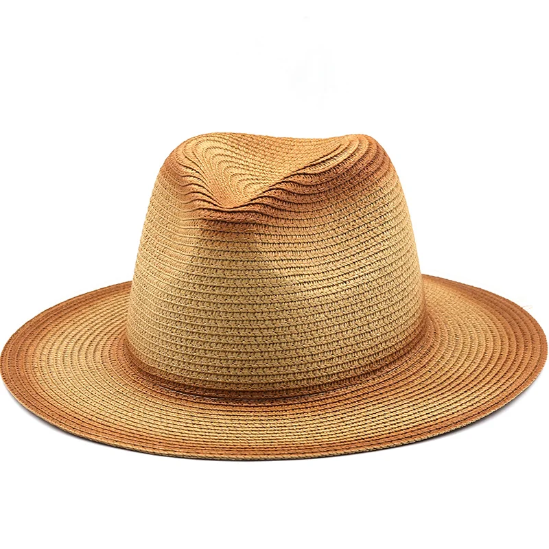 

Vintage Panama Hat Men Straw Fedora Male Sun hat Women Summer Beach British Style Chapeau Jazz Trilby Cap Sombrero