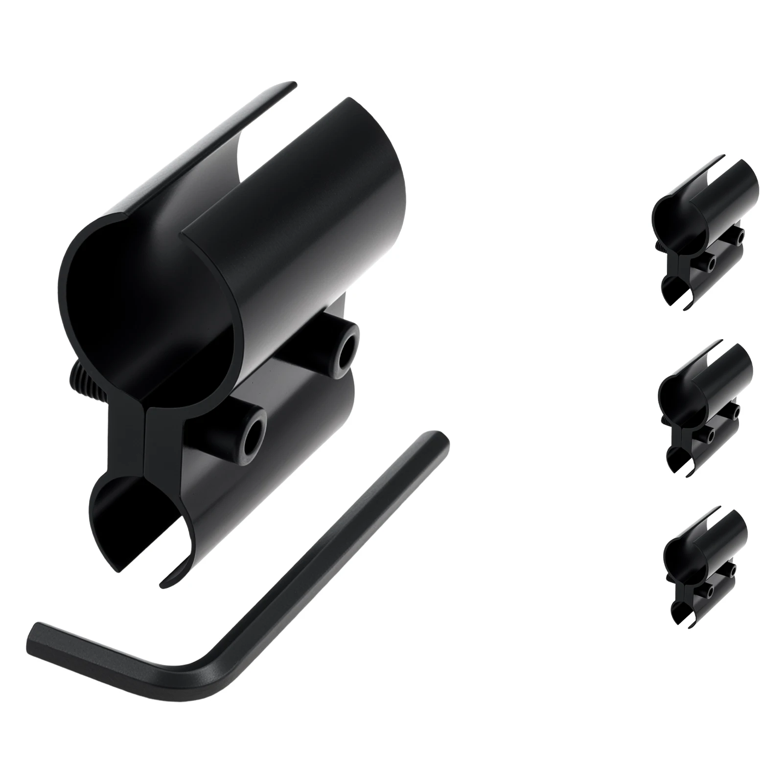 Aluminum Alloy Tube Barrel Mount Holder for Mini Flashlight Laser Torch Metal Extension Flashlight Clip Clamp with Hex Wrench