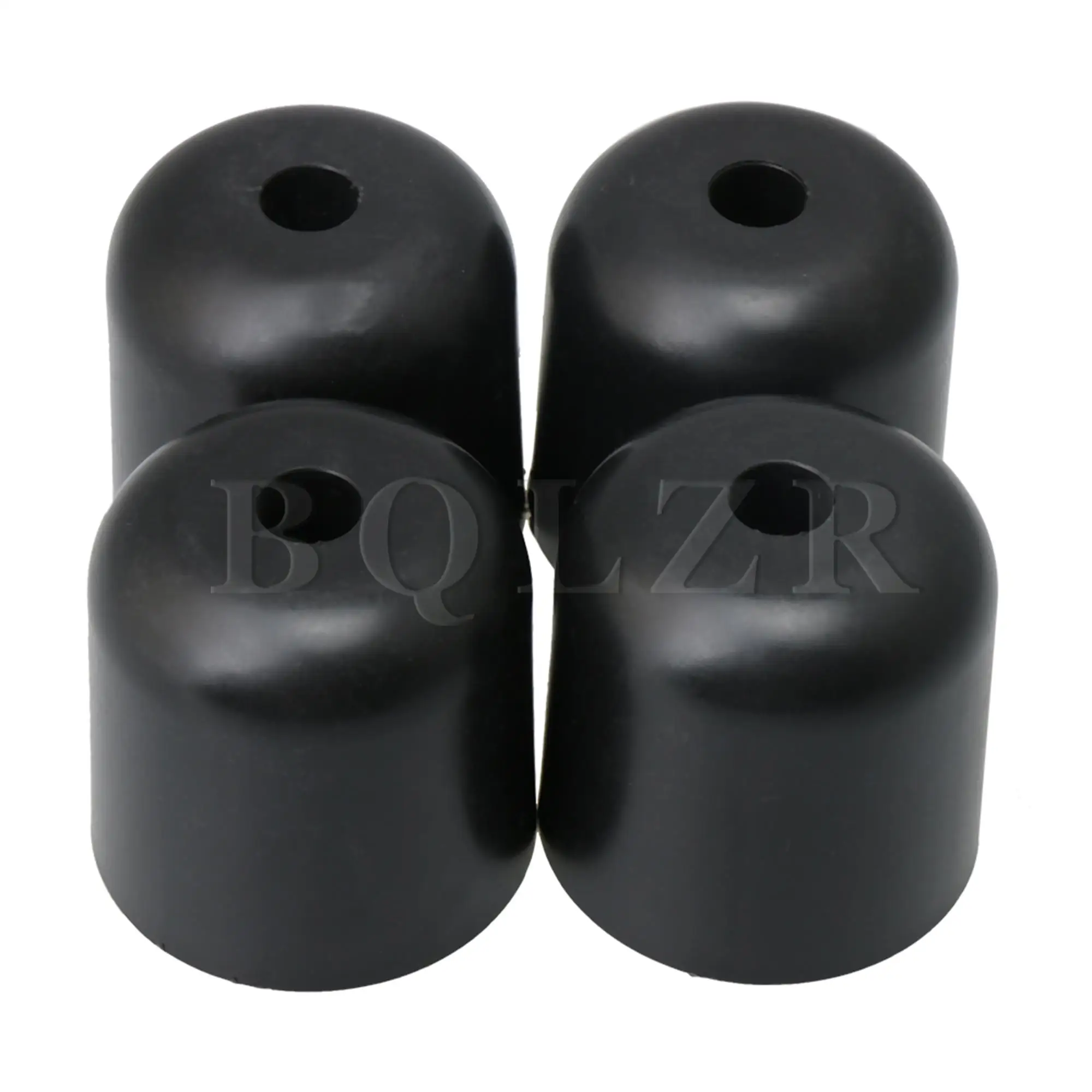 

40xBQLZR Black Plastic Round Furniture Feet 25/45/50/58/60MM Hole Dia for Table Chair Sofa Cabinet Floor Protecor Cover