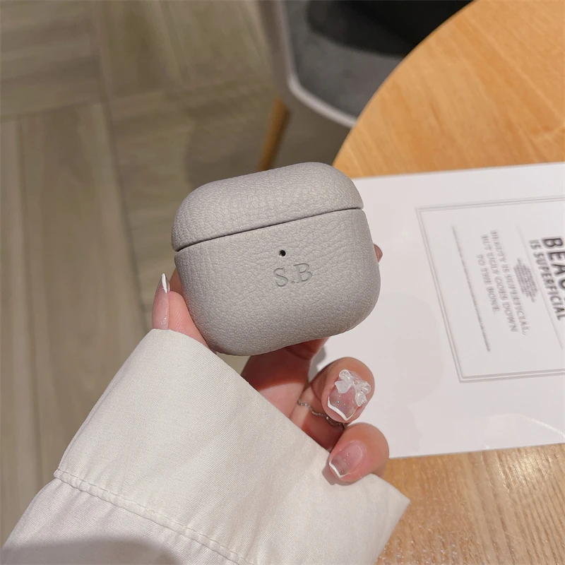Airpods 3 Pro 2 1 용 고급 열매 피부 하드 이어폰 케이스 무색 이름 문자 맞춤형 맞춤형 보호 커버 케이스