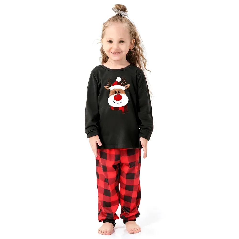 Soft Cotton Family Matching Deer Loungewear Set for Winter