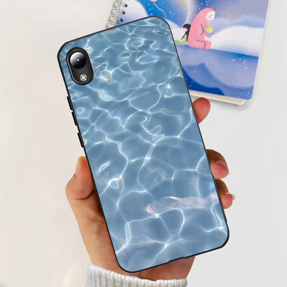 Lovely Printing Black Silicon Soft Back Cover Phone Case
