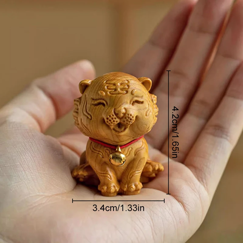 Description Picture 6 of itemMini Wood Carving Twelve Zodiac Ornaments Cute Mouse Ox Tiger Rabbit Dragon Snake Animal Decor Office Desktop Decor Kids Gift