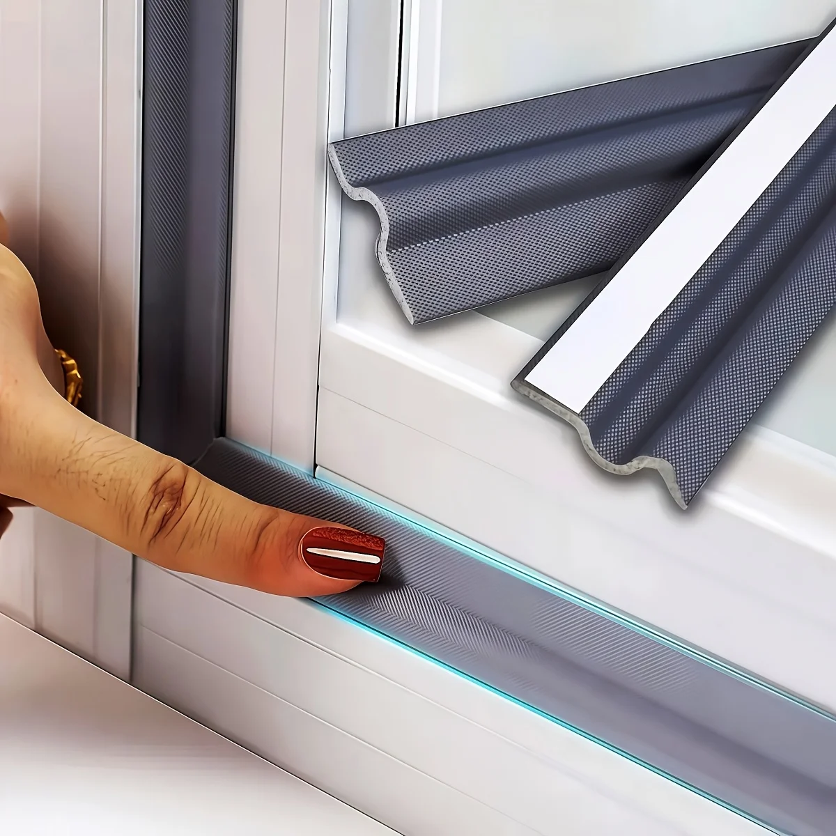 Self-Adhesive Weatherproof Sealing Strip - Wind, Dust, Rain, & Noise Barrier Tape for Sliding Doors (5m Roll)