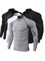 Men's Motorcycle Training Clothing Sportswear For Men Gym Long Sleeve Exercise Clothes Muscle Fit Compression Motorcycle T-Shirt 1